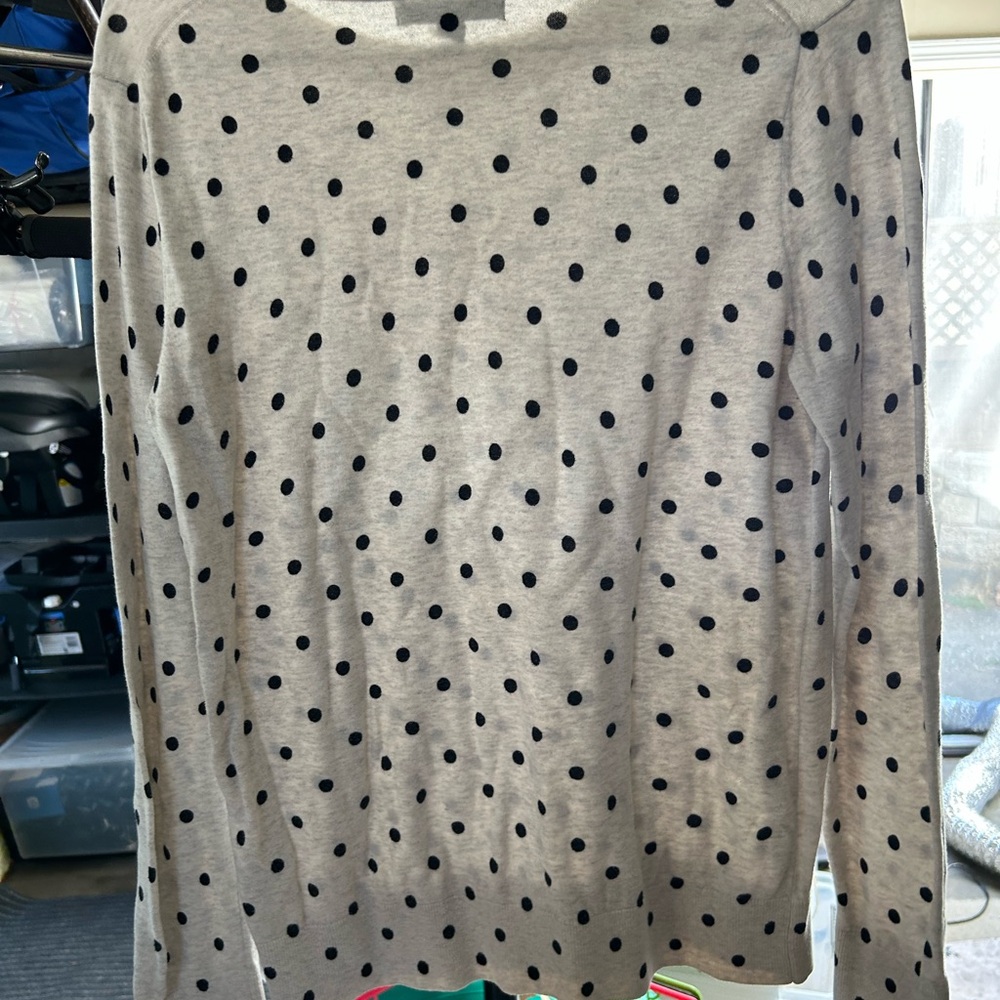 Banana Republic Cream Polka Dot Sweater